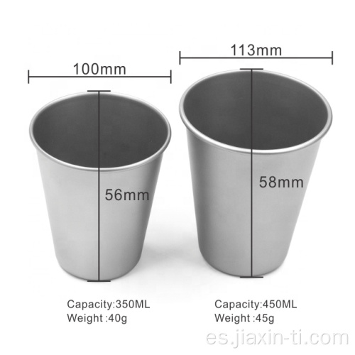 Tazas de cerveza de titanio OEM de taza de cerveza de 350 ml de metal